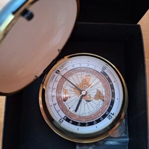 NEW DANSK SILVERPLATED COMPASS CLOCK